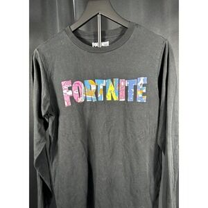 Fortnite Black Long Sleeve Graphic Tee Men's Large‎ Official Gaming Merch